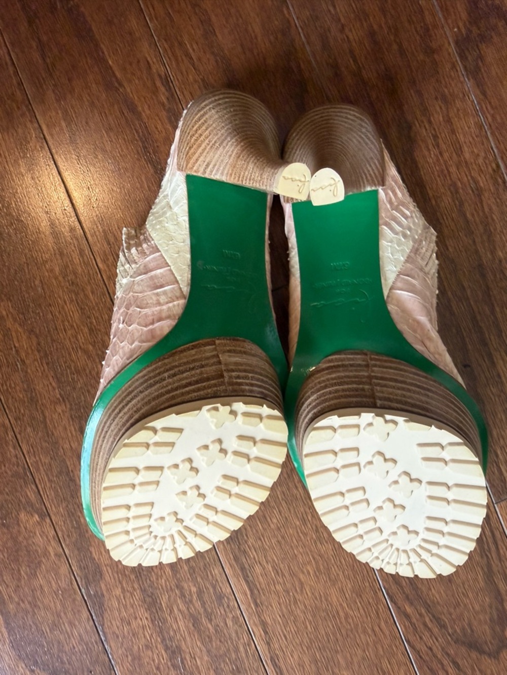 Lisa for Donald J. Pliner Beige Textured High-Heel Mule size 6.5 EUC - Picture 6 of 7